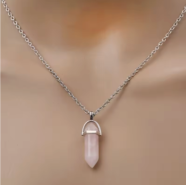 Collar Cuarzo Rosado