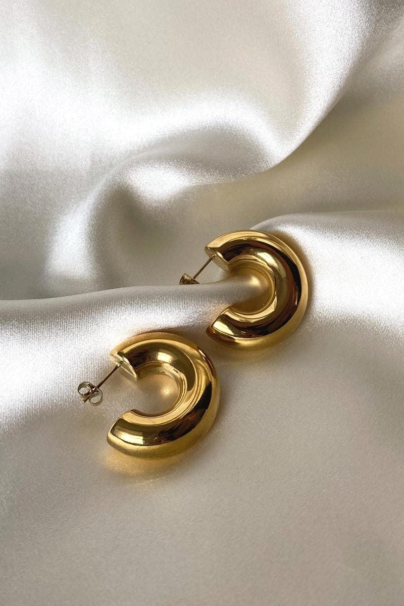 aretes chunky dorados