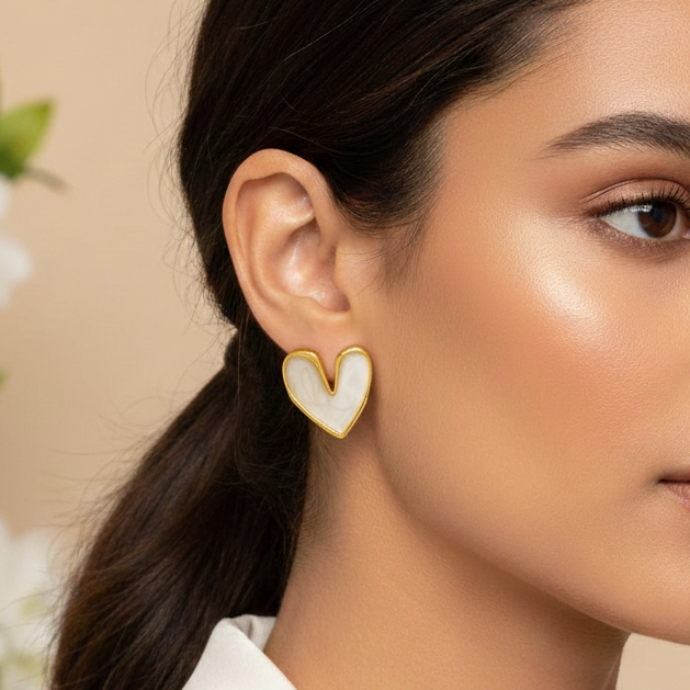 Aretes golden heart