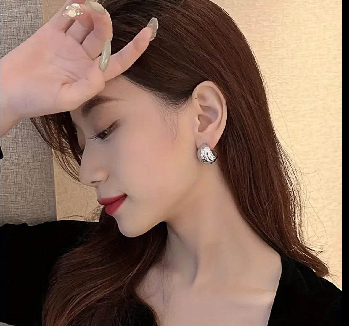 Aretes coquitos plateados