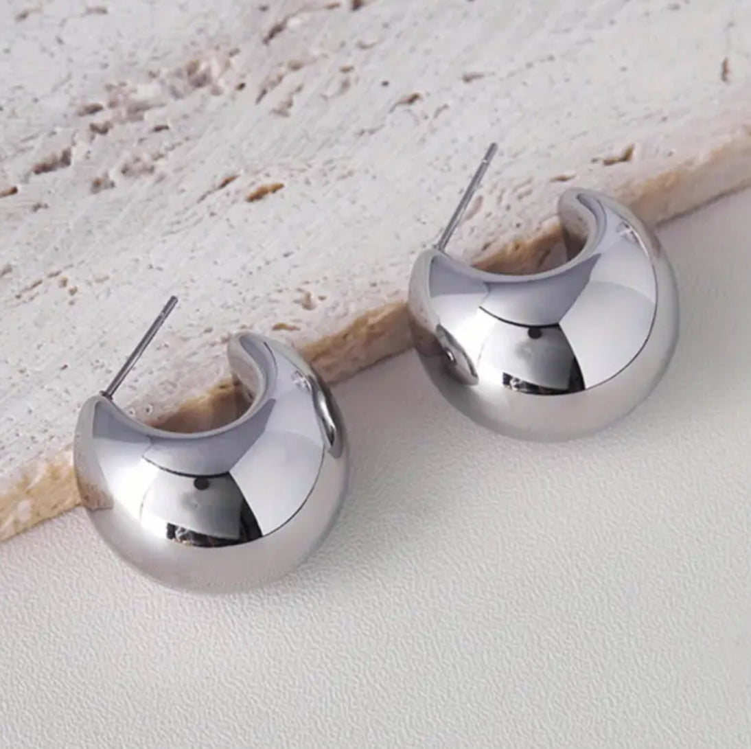 Aretes plateados