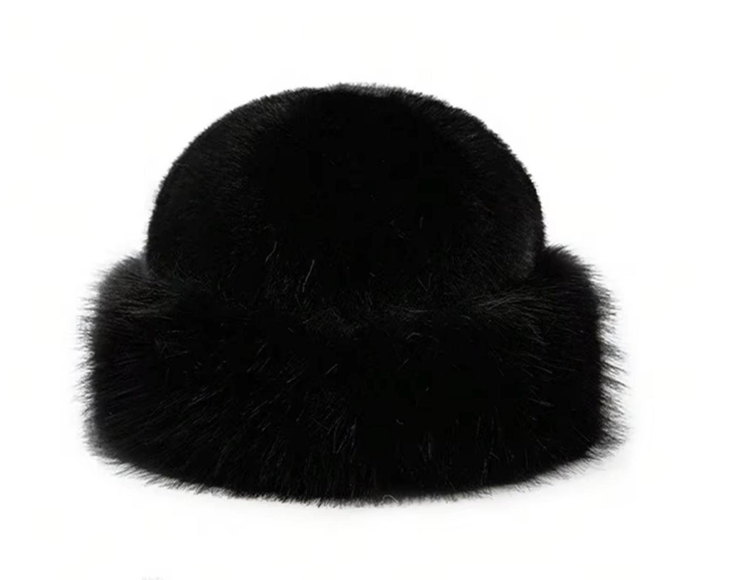 Gorro de peluche negro