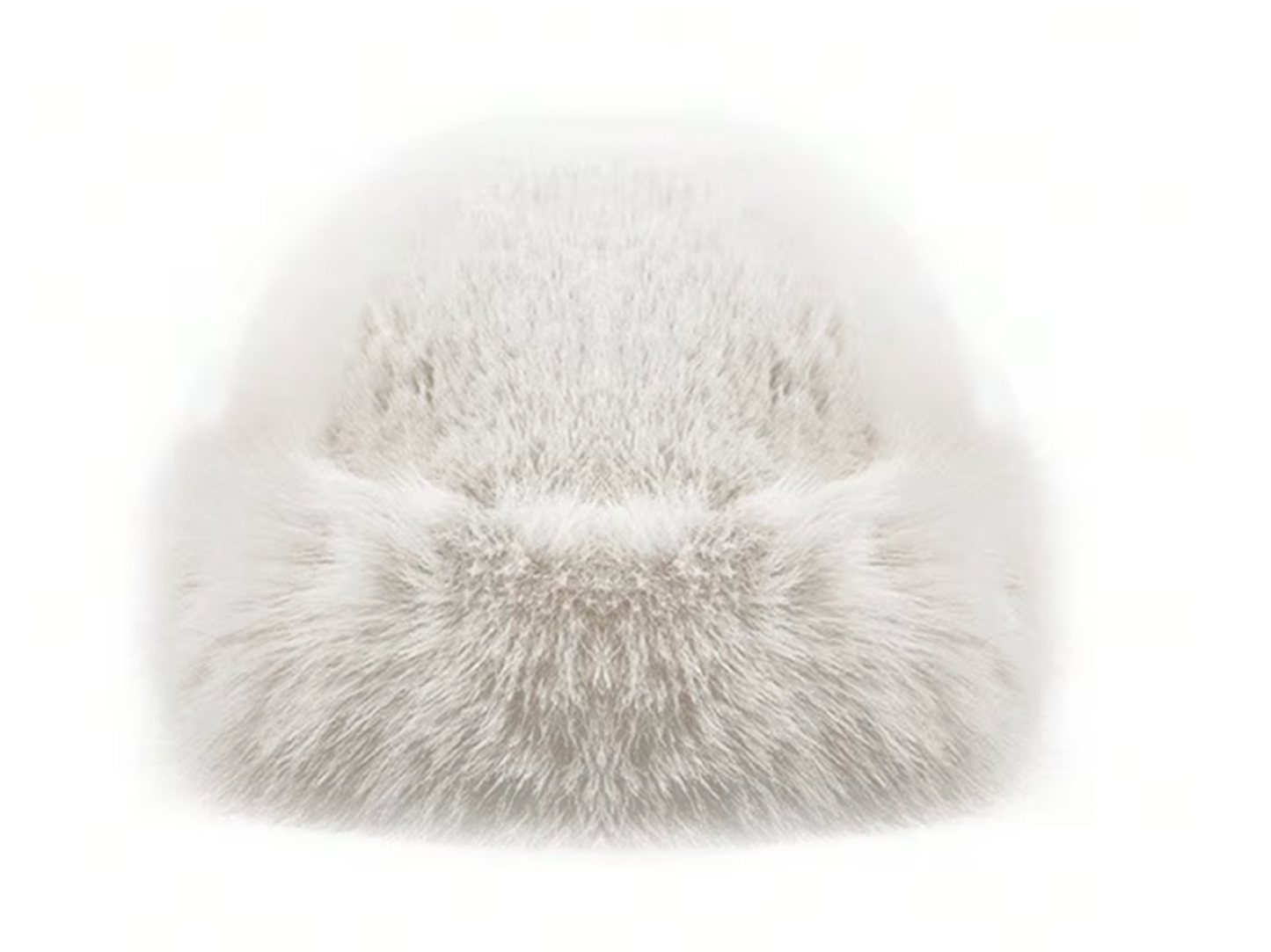 Gorro de peluche blanco