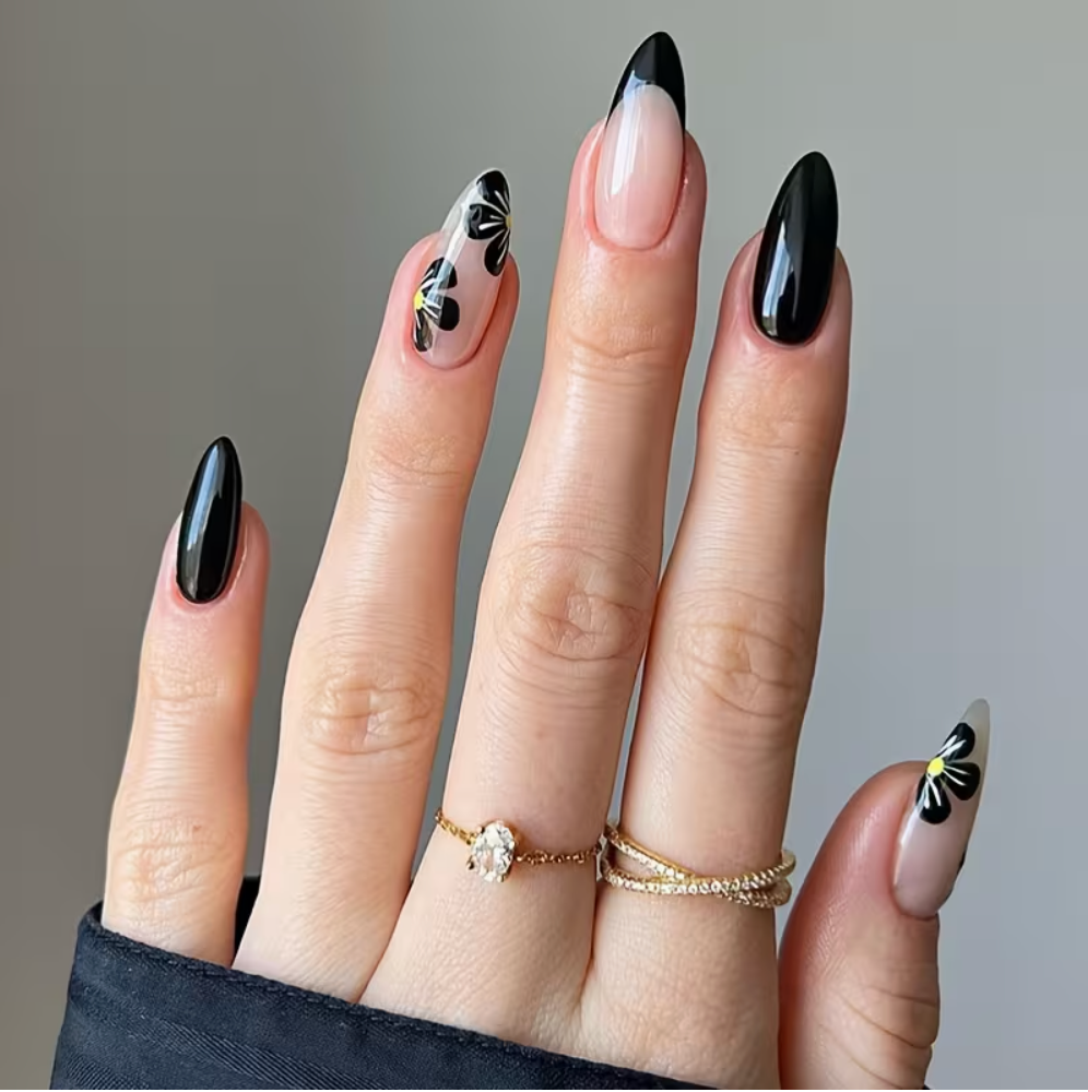 Uñas postizas flores