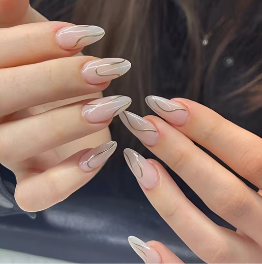 Uñas postizas gold