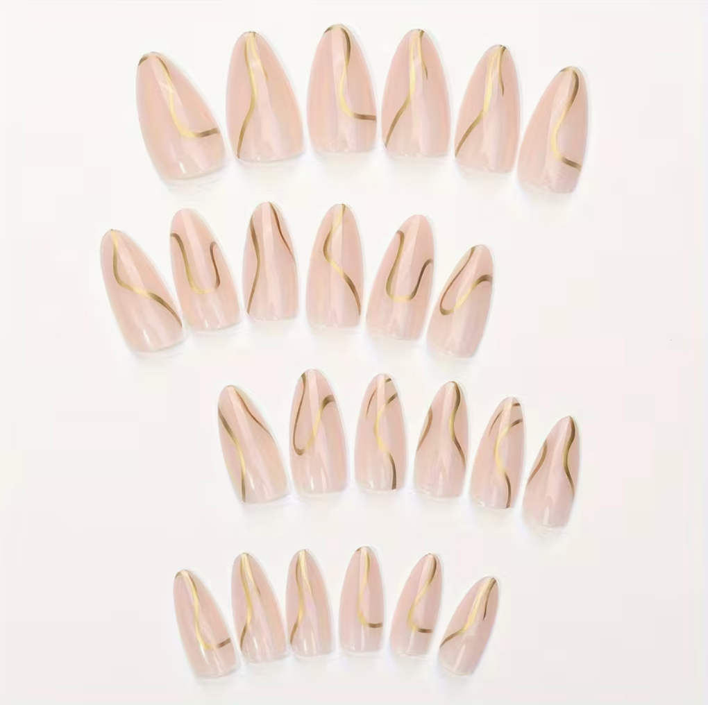 Uñas postizas gold