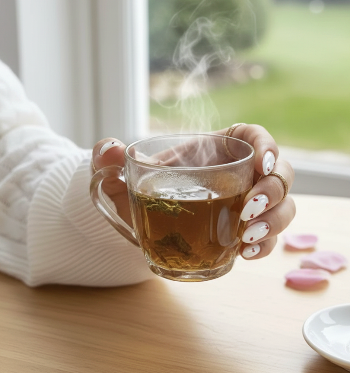 Uñas postizas corazones